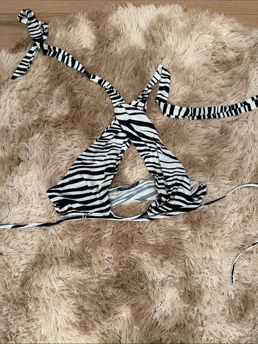 Black & White Zebra Halter Top